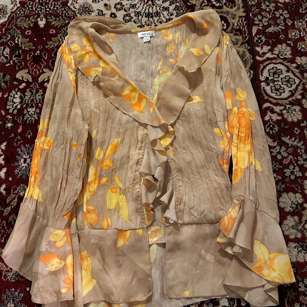 Floral Ruffle Shirt
